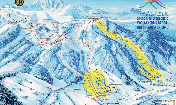 Náhled skimapy areálu Brauneck - Wegscheid 