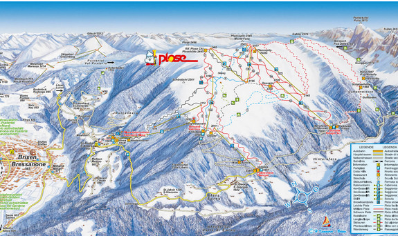 Náhled skimapy areálu Brixen / Plose