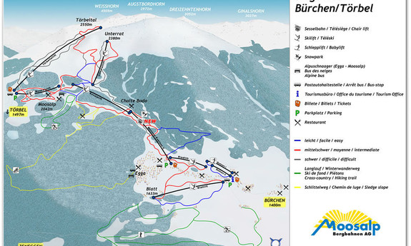 Náhled skimapy areálu Bürchen