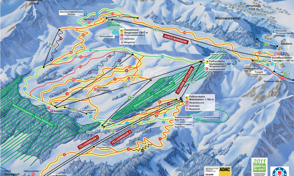 Náhled skimapy areálu Kanzelwandbahn - Fellhorn