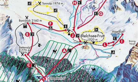 Náhled skimapy areálu Melchsee - Frutt