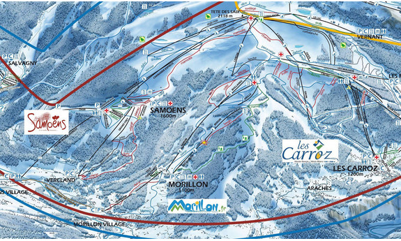 Náhled skimapy areálu Le Grand Massif