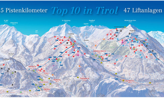 Náhled skimapy areálu Ski Juwel Alpbachtal Wildschönau