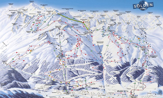 Náhled skimapy areálu Sölden