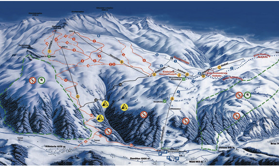 Náhled skimapy areálu Sonnenkopf - Klostertal