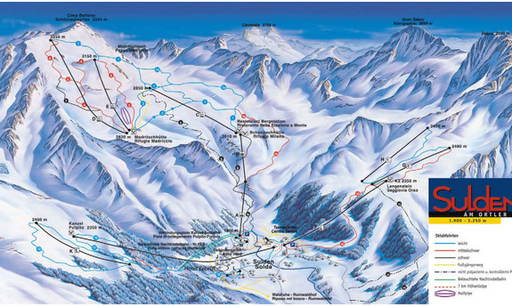 Náhled skimapy areálu Sulden am Ortler