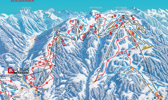 Náhled skimapy areálu Wagrain / Grafenberg - Alpendorf (St. Johann)